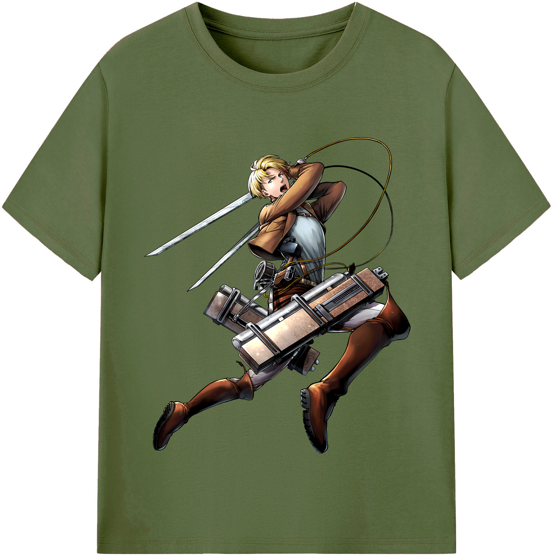 （画像用） 進撃の巨人 Attack on Titan 綿100％半袖Tシャツ（フロントプリント）